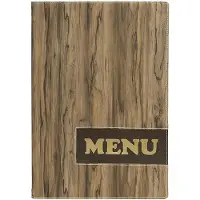 Securit MC-DRA4-WOOD, A4, Elastan, PU-Kunststoff, Braun, Matt, Kunststoff, Abgerundete Ecken