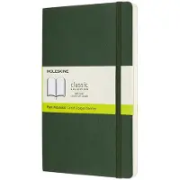 Moleskine Classic Soft Cover Notebook Large Myrtle Green Plain