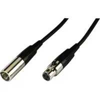 Monacor MCM-500/SW, mini XLR (3-pin), M?nnlich, mini XLR (3-pin), Weiblich, 5 m, Schwarz