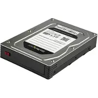StarTech.com .com 2,5" auf 3,5" Festplatten Adapter - für SATA und SAS SSDs/ HDDs, 8,89 cm (3.5"), Carrier Panel, Schwarz, Silber, 2.5", SATA, Serial Attached SCSI (SAS), Aluminium, Kunststoff