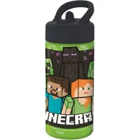 Minecraft Trinkflasche - 410 ml - Grün/Schwarz - - One Size - Trinkflaschen
