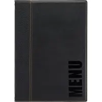 Securit MC-TRA4-BL, A4, Leder, PU-Kunststoff, Kunststoff, Schwarz, Matt, Lack, Kunststoff, Abgerundete Ecken