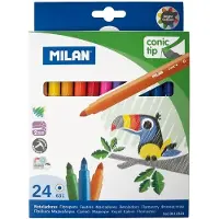 Milan 24kol felt-tip pens, tapered tip. MILAN