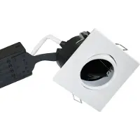 ITALUX Uni Install downlight, uden lyskilde, hvid, firkantet