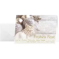 Sigel Weihnachtskarten Christmas Feeling, DIN A6, Glanzkarton, inkl. Umschlag, 25 Stück