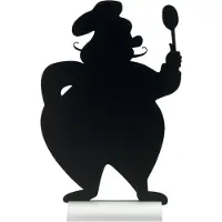 Securiton silhouet CHEF bordskilt med alufod