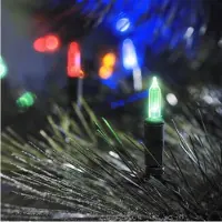 Konstsmide - LED Minilichterkette, 120 bunte Dioden, 24V Außentrafo, grünes Kabel ; 6060-500