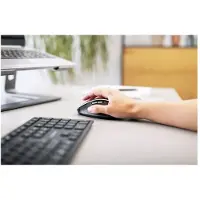 Cherry DW 9500 SLIM, Kabellos, RF Wireless + Bluetooth, Scherenschalter, QWERTY, Schwarz, Grau, Maus enthalten