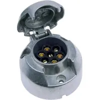 Secorut 20155 Anhænger-stikdåse [7-polet stikdåse - 7-polet stik] Aluminium