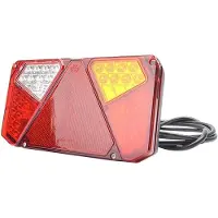 Secorut Anhænger-baglygte Åbne kabelender Blinklys, Bremselys, Baglygte, Reflektor, Tågebaglygte, Baklys højre, bagved 12 V, 24 V Transparent