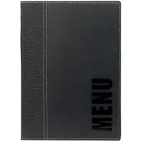 Securit MC-TRA5-BL, A4, Leder, PU-Kunststoff, Kunststoff, Schwarz, Matt, Lack, Kunststoff, Abgerundete Ecken