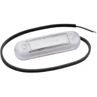 Fristom Omrids-markeringslygte Åbne kabelender Positionslys foran 12 V, 24 V Hvid Transparent