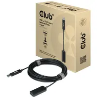 Club 3D CLUB3D USB 3.2 Gen2 Type A Extension Cable 10Gbps M/F 5m/16.40ft, 5 m, USB A, USB A, USB 3.2 Gen 2 (3.1 Gen 2), 10 Mbit/s, Schwarz