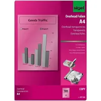 Sigel Schwarz-Weiss Kopier-Folie, DIN A4, transparent, 100 my