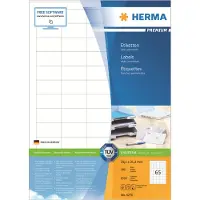 Herma Premium-Etiketten auf DIN A4-Blättern, 6500 Etiketten, 100 Bogen