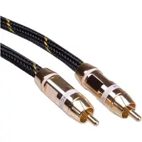 Roline GOLD Cinch-Verbindungskabel simplex Stecker / Stecker, weiss 5,0m