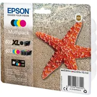 Epson Multipack 4-colours 603 XL Black/Std. CMY, High (L) Yield, Schwarz, Cyan, Magenta, Gelb, Tinte auf Pigmentbasis, Tinte auf Farbstoffbasis, 8,9 ml, 16,1 ml