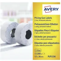 Avery Zweckform PLP1226, Weiß, Preisschild, Dauerhaft, Papier, 26 mm, 12 mm