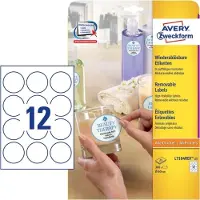 Avery Zweckform Runde Etiketten, ablösbar