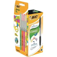 BIC Kugelschreiber-Set Atlantis Classic blauSchreibfarbe schwarz, 1 Set