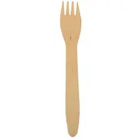 Papstar 86940 Einweg-Gabel Holz (e)