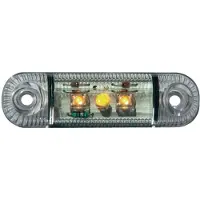 Secorut Omrids-markeringslygte Positionslys i siden 12 V, 24 V Orange Klar glas