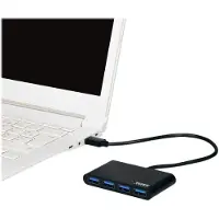 Port Designs 900121, USB 3.2 Gen 1 (3.1 Gen 1) Type-A, USB 3.2 Gen 1 (3.1 Gen 1) Type-A, 5000 Mbit/s, Schwarz, Acrylnitril-Butadien-Styrol (ABS), Aluminium, 0,3 m