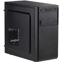 Akyga AK17BK, Micro Tower, PC, Schwarz, Flex-ATX, micro ATX, Mini-ITX, ABS Synthetik, Galvanisiertes Stahl, Heimbüro