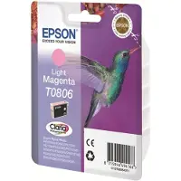 Epson Hummingbird Singlepack Light Magenta T0806 Claria Photographic Ink, Standardertrag, Magenta, Tinte auf Pigmentbasis, 7,4 ml, 1 Stück(e), Einzelpackung