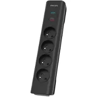 Philips SPN7040BA/60 surge protector Black 6 AC outlet(s)