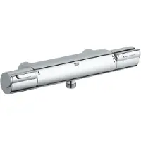 GROHE Grohtherm Nordic trykstyret termostatarmatur med metalgreb og 1/2 bruseafgang ned. Leveres uden rosetter og forskruninger. -