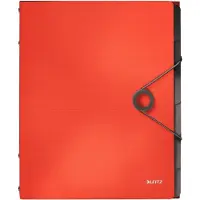Leitz Sorteringsmappe Solid PP 6-delt rød - (4 stk.)