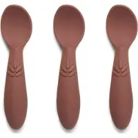 Nuuroo - Ella Silicone Spoon 3-Pack - Mahogany