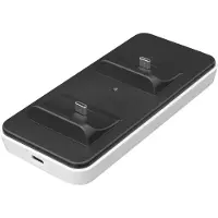 White Shark - Opladningsdock - 1.2 A - 2 output-stikforbindelser (USB-C) - sort/hvid - for Sony DualSense