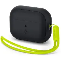 Spigen Silicone Fit Shell Strap Apple Airpods Pro 1/2 - Schwarz/Phantomgrün