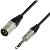 Adam hall K4 BMV 0300, 6.35mm TRS, Männlich, XLR (3-pin), Männlich, 3 m, Schwarz, Silber