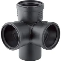 Geberit Silent-PP Eckabzweig 87,5Grad, mit Muffen DN100/100/100
