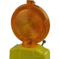 OTTO SCHACHNER Blinklampe, dobbelsidet LED 6V - 180mm gul linse, anvender 2 stk 6V batteri (medf?lger ikke)