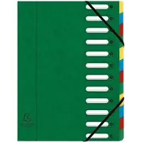 Exacompta 55123E, Konventioneller Dateiordner, A4, Karton, Grün, 425 g/m², 240 mm