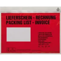 Head Dokumententasche 161276200 DIN C6 Rot Lieferschein-Rechnung, mehrsprachig mit Selbstklebung 250 St. 1554043