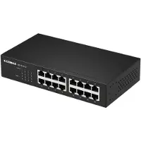 Edimax GS-1016 V2, Managed, Gigabit Ethernet (10/100/1000), Vollduplex, Rack-Einbau, Wandmontage