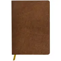 Clairefontaine 3x Flying Spirit, Notizbuch A5 mit Fadenbindung und glänzendem Ledereinband, cognac, 90 Blatt 90g liniert - Cognac 106946C