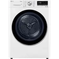 LG RH80V9AV3N, Freistehend, Frontlader, Wärmepumpe, Schwarz, Weiß, Drehregler, Berührung, Links/Rechts