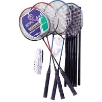 Spartan Gear Rinkins für Badminton mit Power Net für 4 Spieler