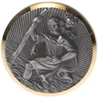 HP Autozubehör Christophorus-Plakette (Ø) 43 mm Gold, Silber