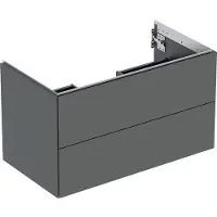 Geberit Waschtischunterschrank One 88,8x50,4x47cm, lava/lackiert m, 2 Laden
