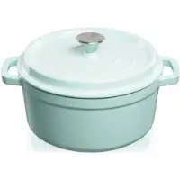Grand Feu Emaillierter Gusseisentopf 3,5l in Hellblau