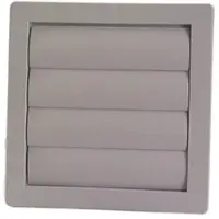 DUKA Ventilation Jalousirist 177x177mm grå m/bevaeg. lamel