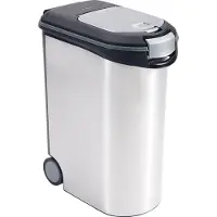 Curver Futter-Container 20kg / 54L Metal schwarz/Silber 49,3 x 27,8 x 60,5 cm