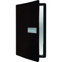 Securit MC-LRA4-RWBR, A4, Leder, Metall, Schwarz, Matt, Lack, Abgerundete Ecken